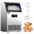EUHOMY Commercial Ice Maker,120lbs/24H,Under Counter,33lbs Bin,Water Filter
