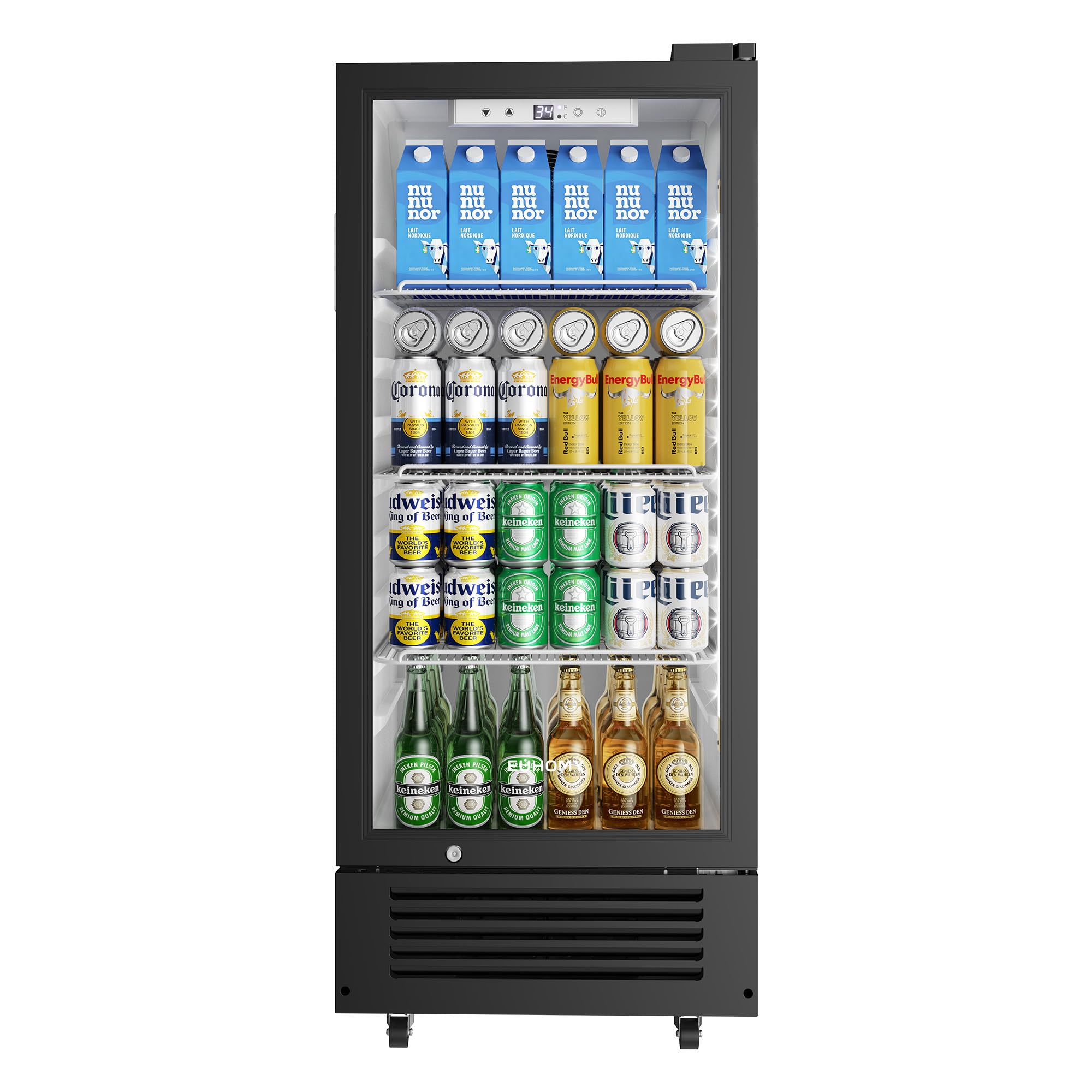 EUHOMY 6 Cu.Ft Commercial Refrigerators, Beverage Refrigerator with Lock