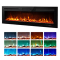 EUHOMY 60 Inch Electric Fireplace Recessed Wall Mounted