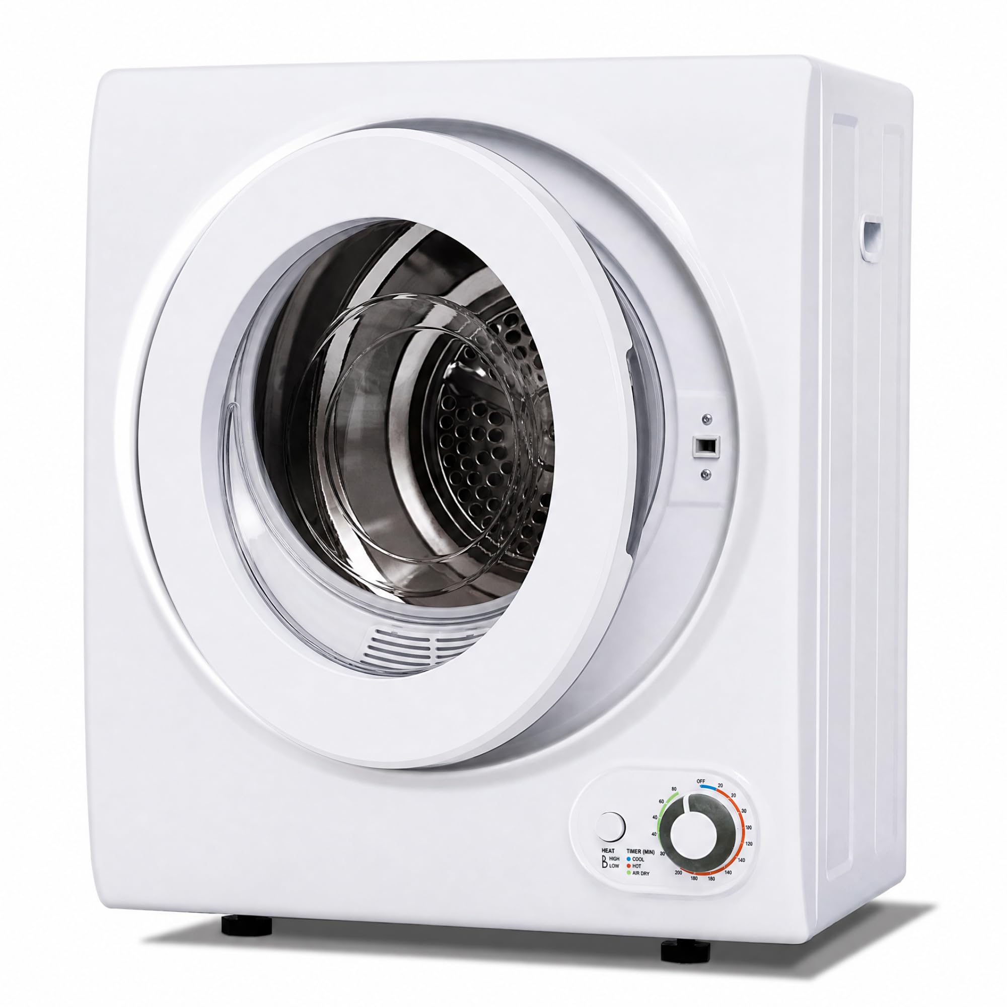 Euhomy Portable Clothes Dryer for Laundry, 1.5 Cu. Ft. Small Portable Dryers for Clothes, 120V Electric Dryer with Stainless Steel Drum, 850W Dryer Machine for Apartments, White