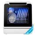 EUHOMY Countertop Dishwasher Portable, 8 Programs with 5L Tank, Black, 40dB