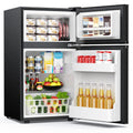 EUHOMY 3.2 Cu.Ft Mini Fridge with Freezer, 2 Door Mini Refrigerator, Black
